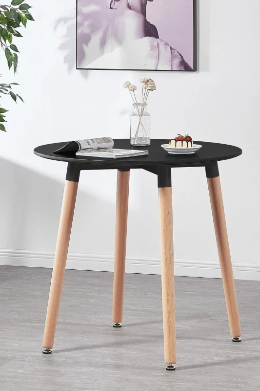 Image of Life Interiors Life Interiors Round Dining Table Single in Black One Size Unisex 5060926382081