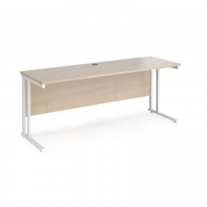 Image of Maestro 25 WL Straight Desk 1800mm x 600mm - White Cantilever Frame m