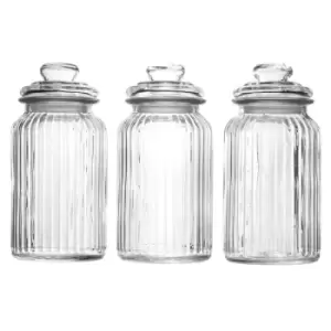 Image of Vintage Airtight Glass Jars 1300ml - Set of 3 M&amp;W