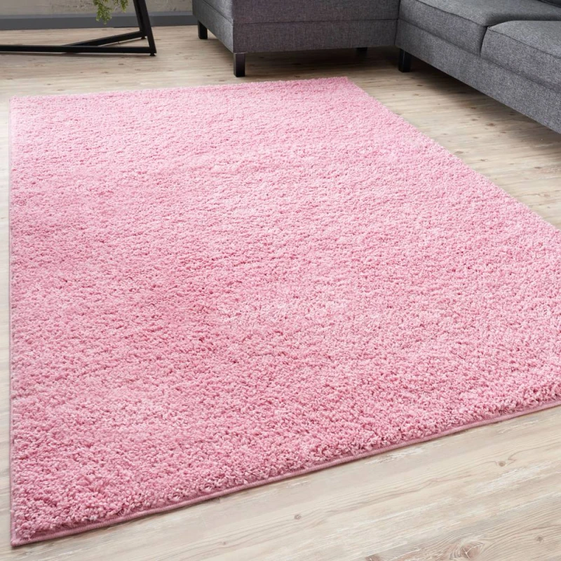 Image of THE RUGS Shaggy Rugs Pink Living Room Rug - Soft Fluffy Thick Carpet For Bedrooms & Kitchen Easy To Clean Home Decor Rugs Size: 80cm x 300cm Pink