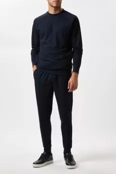 Image of Mens Navy Premium Tapered Joggers