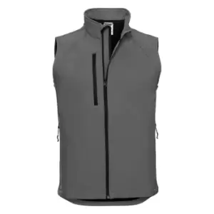 Image of Russell Mens 3 Layer Soft Shell Gilet Jacket (L) (Titanium)