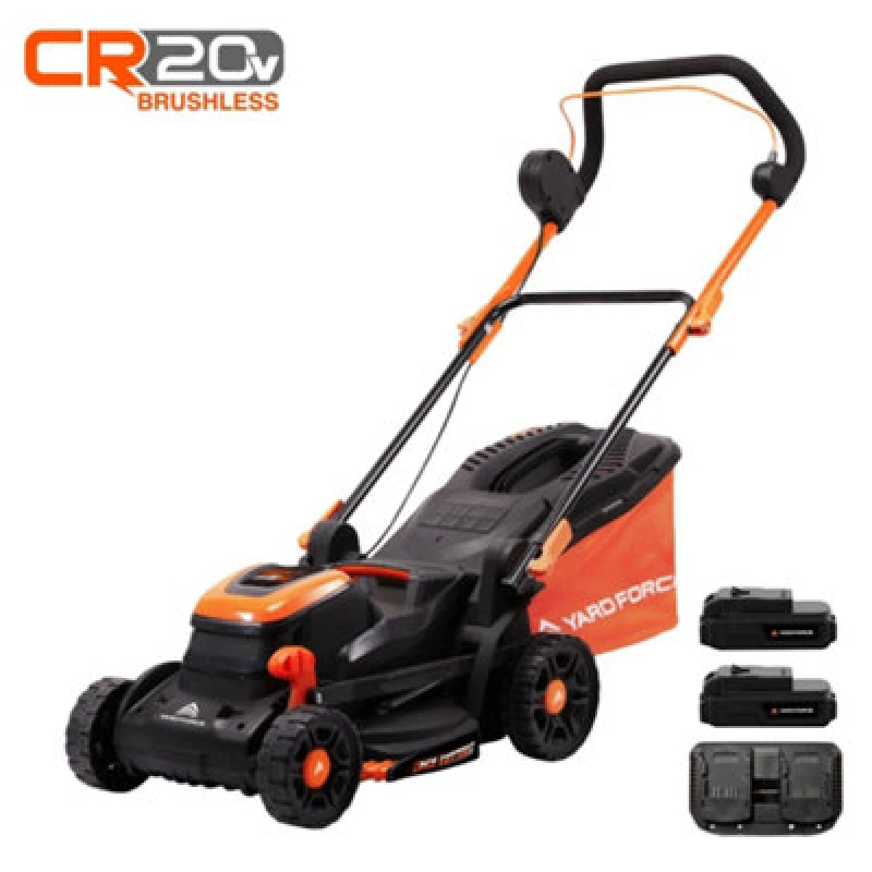 Image of Yard Force LM C34B 40V 2.5Ah (2x20V) Cordless Lawnmower, Orange LM C34B-UK
