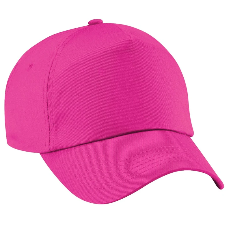 Image of Beechfield Beechfield Men Plain Original 5 Panel Baseball Cap in Fuchsia Fuchsia One Size Male 5055747774320