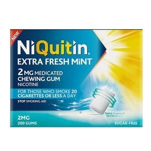 Image of NiQuitin Extra Fresh Mint 2mg Medicated Chewing Gum 200 Gums