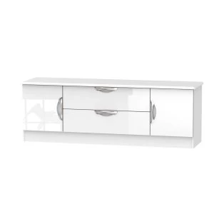 Image of Indices 2-Drawer, 2-Door TV Unit - White