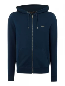 Image of Mens Michael Kors Fleece lined zip through hoodie Blue