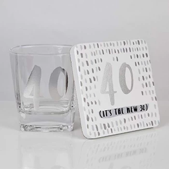 Image of Luxe Whiskey Glass & Coaster Set - 40