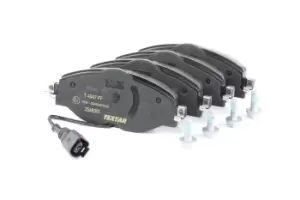 Image of TEXTAR Brake pad set Q+ 2568301 Brake pads,Brake pad set, disc brake VW,AUDI,SKODA,Golf VII Schragheck (5G1, BQ1, BE1, BE2),TIGUAN (5N_)