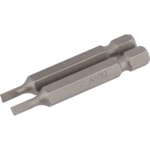 Image of Draper Slotted Screwdriver Bit 3mm 50mm Pack of 2
