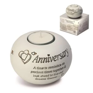 Image of Said with Sentiment Tea Light Holders Anniversary