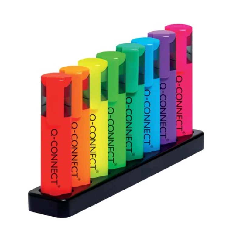 Image of Q - Connect Deskset With 8 Neon Highlighters (Pack of 8) KF11399