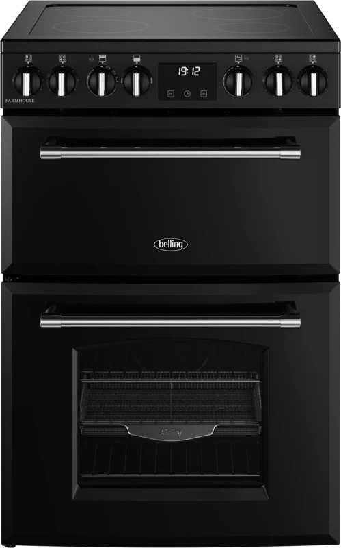 Image of Belling Farmhouse 60cm Electric Ceramic Cooker - Black 444411810 Black