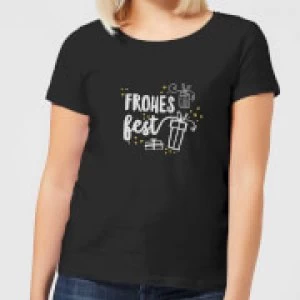 Image of Frohes Fest Womens T-Shirt - Black - 5XL