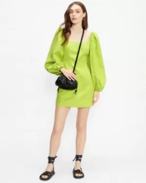 Image of Mini Jacquard Exaggerated Sleeve Dress