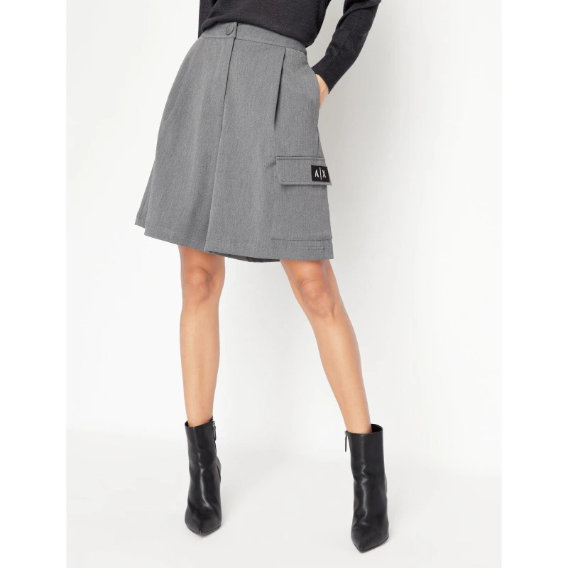 Image of Armani Exchange Womens Cargo Shorts Dark Grey female 8 (XS)