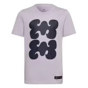 Image of adidas Marimekko Graphic T-Shirt Kids - Purple