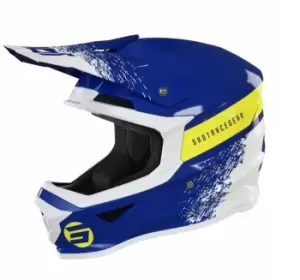 Image of SHOT Furious Roll Navy Glossy Offroad Helmet S