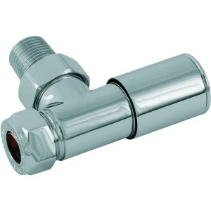 Image of Wickes Smooth Head Angled Radiator Valve - Pack of 2