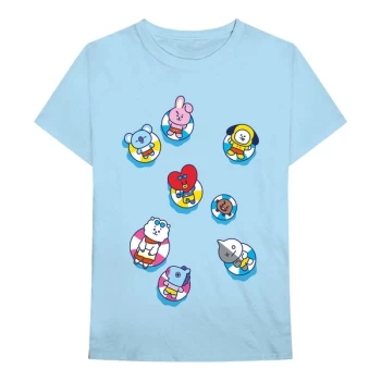Image of BT21 - Bon Voyage Unisex Medium T-Shirt - Blue