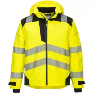 Image of Portwest PW360YBRS - sz S PW3 Extreme Breathable Rain Jacket Yellow/Black - Yellow/Black