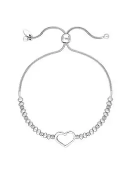 Image of Simply Silver Sterling Silver 925 Open Heart Toggle Bracelet, One Colour, Women
