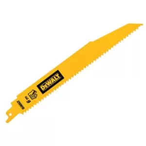 Image of DEWALT Bi-Metal Wood Demolition Reciprocating Blade 228mm x 6 TPI (Pack 5) DEWDT