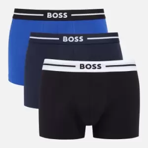 Image of BOSS Bodywear Three-Pack Bold Cotton-Blend Boxer Trunks - S