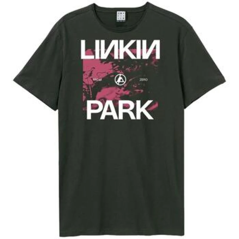 Image of Amplified Mens From Zero Spill Linkin Park T-Shirt in Charcoal Size: XS Charcoal Male XS