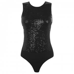 Image of Commando Sequin Bodysuit - Black Blk