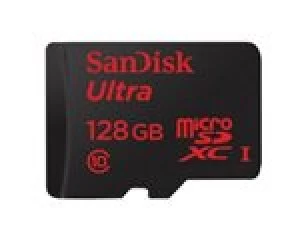 Image of SanDisk Ultra Micro SD SDXC 128GB UHS-I Class 10 with Adapter (80 MB/s) - (SDSQUNC-128G-GN6MA)