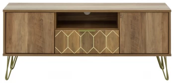 Image of Orleans 1 Drawer TV Unit - Mango Wood Effect