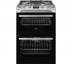 Image of Zanussi ZCK66350XA Double Oven Dual Fuel Cooker