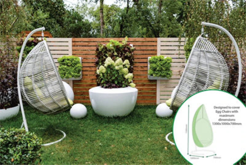 Image of Netagon Home Garden Outdoor Water Resistant Single Egg Swing Chair Green Protector Cover