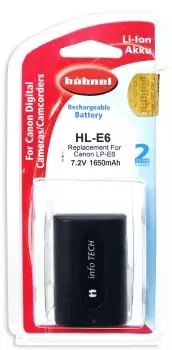 Image of Hahnel HL-E6 Lithium-Ion (Li-Ion) 1600 mAh