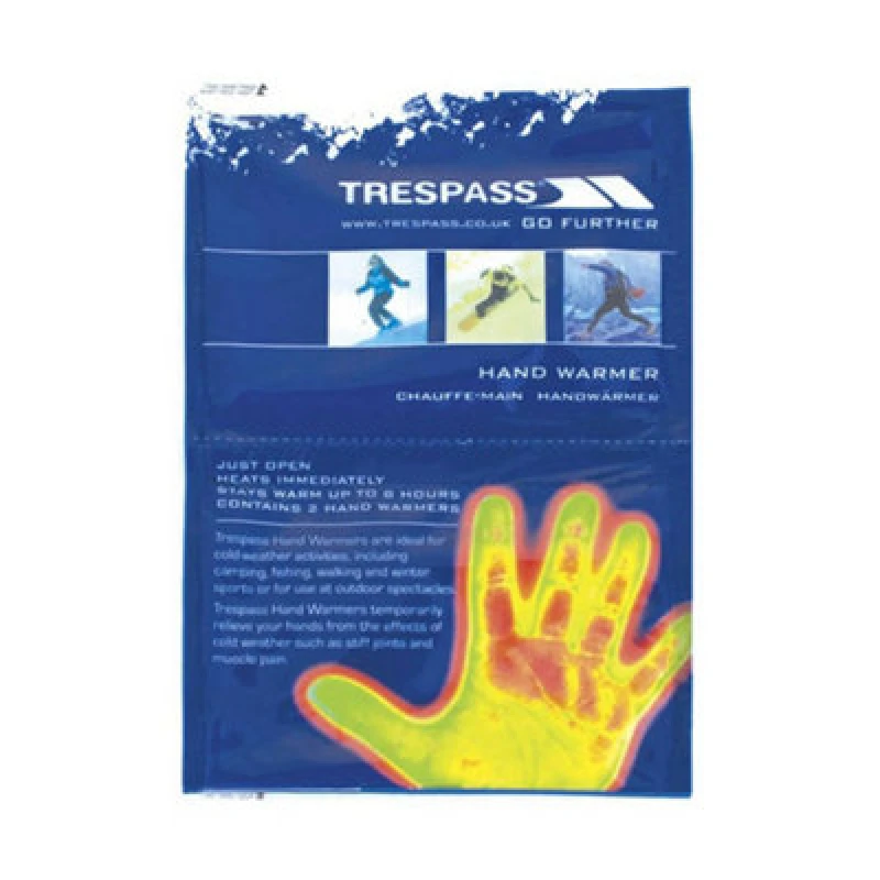 Image of Trespass Trespass Handwarmers X - Chemical Handwarmer Pack of 2 in Blue Blue One Size Unisex 5054752079055