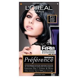 Image of Preference Infinia P11 Deeply Wicked Black Hair Dye Black
