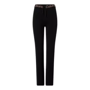 Image of Calvin Klein Jeans Logo Intarsia Knitted Jog Pants - Black