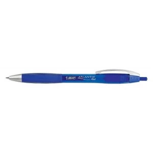 Image of Bic Atlantis Premium Retractable Gel Roller Pen Blue Pack of 12