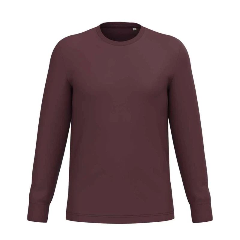 Image of Native Spirit Mens Spirit Long-Sleeved T-Shirt in Maroon Size: XS Maroon Male XS