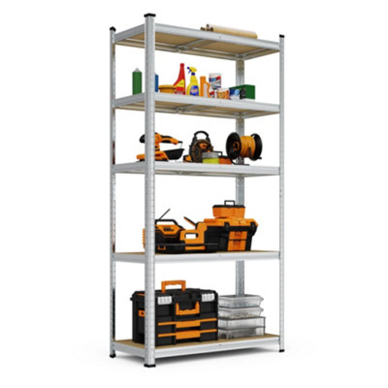 Image of Vonhaus Garage Shelving Units, Heavy Duty Shelving Unit For Home, Office & Garage Storage, 5-Tier Shelving, 175Kg Capacity P/shelf