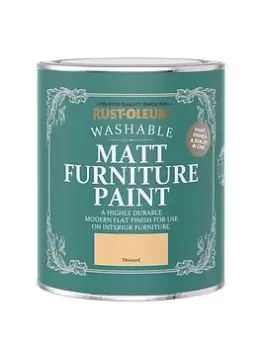 Image of Rust-Oleum Matt Furniture Paint Mustard 750Ml