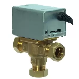 Image of Honeywell Home 3-Port Motorised Valve 22mm Mid Position V4044C1288/U - 835464