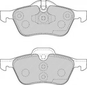 Image of Ferodo FDB1499 Brake Pad Set Front Axle Premier Car