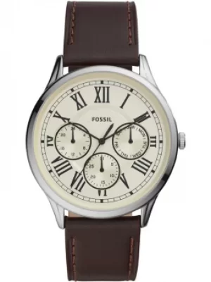 Image of Fossil Mens Pierce Multifunction Leather Strap Watch FS5680
