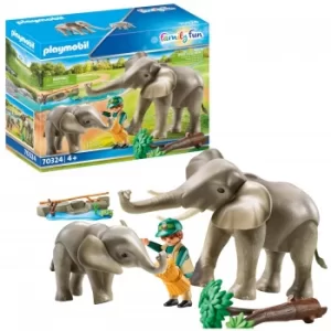 Image of Playmobil Family Fun Elephant Habitat (70324)