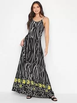 Image of Long Tall Sally Flower Printed Dress - Black, Size 12, Women
