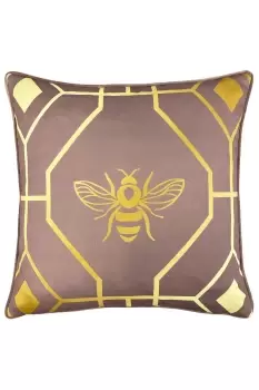Image of Bee Deco Geometric Piped Cushion