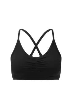 Image of Ruched Medium Impact Sports Bra