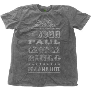 Image of The Beatles - Mr Kite Unisex Medium T-Shirt - Grey